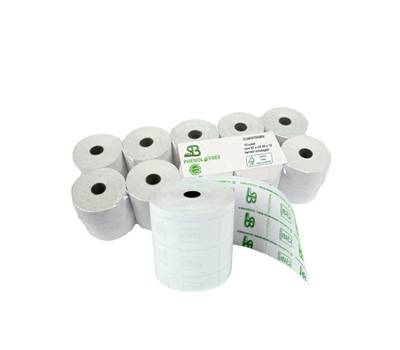 Rotolo per registratore cassa lunga durata 57 - 5 mm x 30 mt carta termica blister 10 pezzi Sabacart - 5618