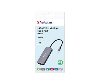 USB-C Pro Multiport Hub 9 Port CMH-09 - Verbatim - 32152 - 23942321521 - DMwebShop