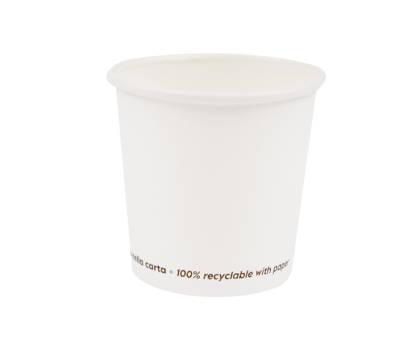 Bicchiere in carta - 100 ml - bianco - conf. 50 pezzi - Signor Bio - PGC001BIO50C - 8055715782644 - DMwebShop