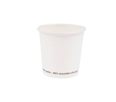 Bicchiere in carta - 100 ml - bianco - conf. 50 pezzi - Signor Bio - PGC001BIO50C - 8055715782644 - DMwebShop