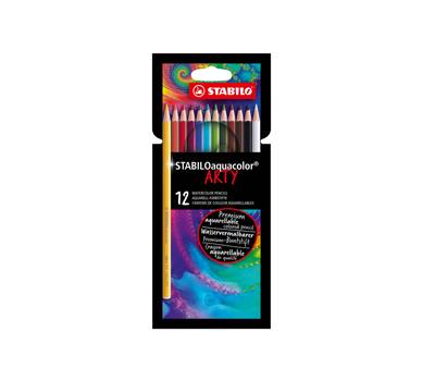 Pastello Arty Aquacolor - colori assortiti - astuccio 12 pezzi - Stabilo - 1612/1-20 - 4006381547185 - DMwebShop