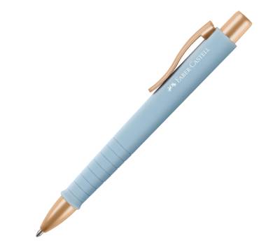 Penna a sfera a scatto Poly Ball punta 0,7 mm fusto sky blue Faber Castell - 7387