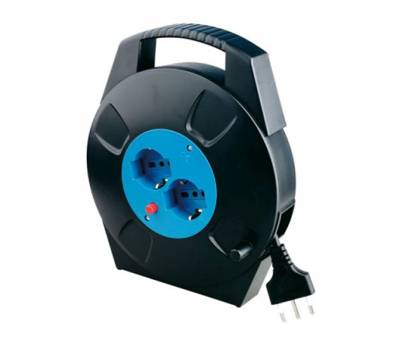 Prolunga con avvolgicavo da 8 mt - 2 prese Schuko-bipasso - MKC - Melchioni - 492518043 - 8006012183221 - DMwebShop