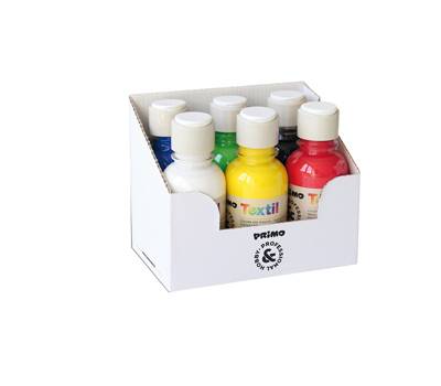 Colori per tessuti 125 ml colori assortiti box 6 pezzi - 18852