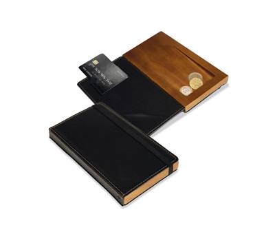 Portaconto legno e similpelle - 13864