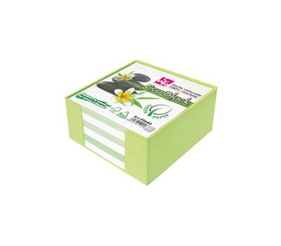 Contenitore in plastica con foglietti - bianco - 10 x 10 x 5 cm - carta riciclata - Ikona - 09686 - 8004957096866 - DMwebShop