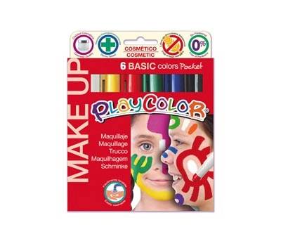 Tempera solida Make Up - cosmetica - Playcolor - astuccio 6 colori brillanti - Instant - 01001 - 8414213010015 - DMwebShop