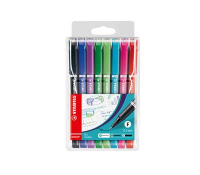 Fineliner Sensor - tratto 0,3 mm - 8 colori assortiti - conf. 8 pezzi - Stabilo - 189/8 - 4006381491945 - DMwebShop