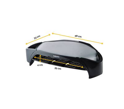 Supporto monitor plus - vaschetta e scomparti - Fellowes - 8020801. - 43859552665 - DMwebShop