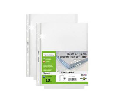 Buste forate ATLA GS plus - 22 x 30 cm - con soffietto - conf. 10 pezzi - Sei Rota - 662607 - 8004972029696 - DMwebShop