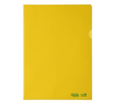 Cartelline a L - 22 x 30 cm - PE Bio-Based - liscio superior - giallo - conf. 25 pezzi - Favorit - 400182393 - 8006779049907 - DMwebShop