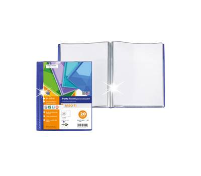 Portalistini personalizzabile ASSO TI - 15 x 21 cm - 20 buste - blu - Sei Rota - 57262007 - 8004972031484 - DMwebShop