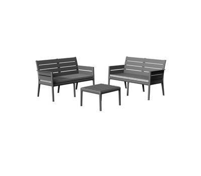 Salotto Panka - antracite - set 4 elementi - Grandsoleil - S7731Y - 8005465973861 - DMwebShop