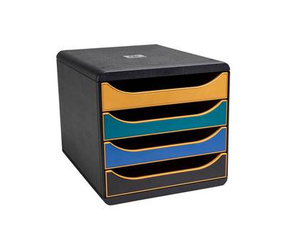 Cassettiera Big Box NeoDeco - 4 cassetti - 34,7 x 27,8 x 26,7 cm - multicolore - Exacompta - 310505D - 9002493105058 - DMwebShop
