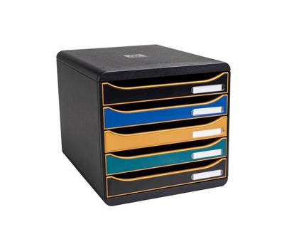 Cassettiera Big Box Plus NeoDeco - 5 cassetti - 34,7 x 27,8 x 26,7 cm - multicolore - Exacompta - 309505D - 9002493095052 - DMwebShop