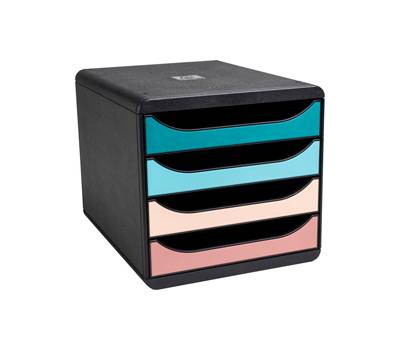 Cassettiera Big Box Skandi - 4 cassetti - 34,7 x 27,8 x 26,7 cm - multicolore - Exacompta - 310606D - 9002493310605 - DMwebShop