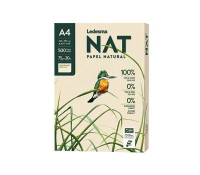 Carta da fotocopie ecologica NAT - A4 - 75 gr - colore naturale - risma 500 fogli - conf. 5 pezzi - Ledesma - 186292 - 7792540296502 - DMwebShop