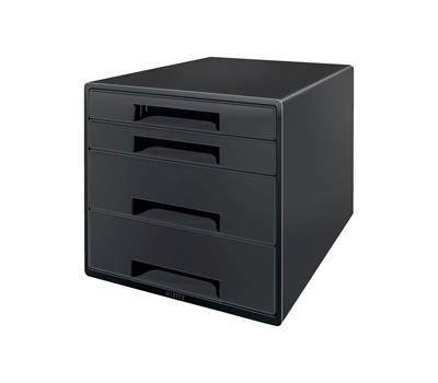 Cassettiera a cubo Recycle - 4 cassetti - 28,7 x 27 x 36,3 cm - nero - Leitz - 53720095 - 4002432134618 - DMwebShop