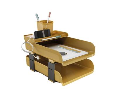Set scrivania Vintage Caramel - 5 accessori - ocra - Arda - 830CA - 8003438032096 - DMwebShop