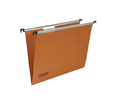 Cartella sospesa linea Silver - cassetto interasse 33 cm fondo V - 31,2 x 25 cm cartoncino arancio - conf. 50 pezzi - Bertesi - 150330GL-B2 - 81043A - DMwebShop