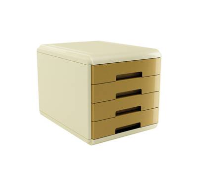 Cassettiera Vintage Caramel 4 cassetti 29,5 x 38,5 x 28,2 cm ocra - 9938