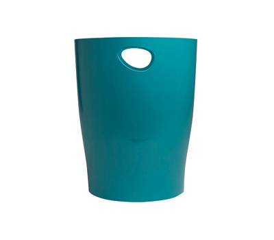 Cestino gettacarte Ecobin Skandi altezza 33,5 cm diametro 26 cm 15 lt blu pacifico Exacompta 45334D - 9988