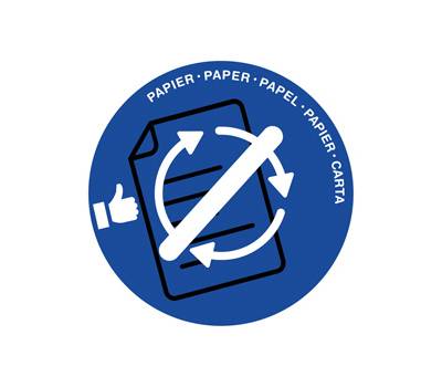 Coperchio raccolta carta per cestino 133R diametro 38 cm PVC blu Cep 1009340141 - 10006