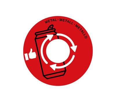 Coperchio raccolta metallo per cestino 133R diametro 38 cm PVC rosso Cep 1009360151 - 10008