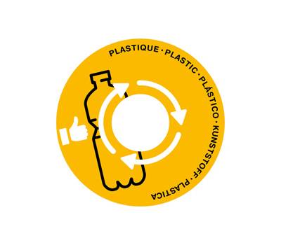 Coperchio raccolta plastica per cestino 133R diametro 38 cm PVC giallo Cep 1009350051 - 10007