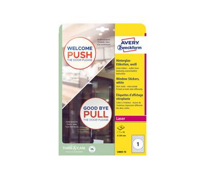 Etichette adesive per finestre in carta con pellicola laser rimovibili bianco - 11099