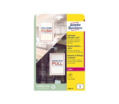 Etichette adesive per finestre in carta con pellicola laser rimovibili bianco - 11102