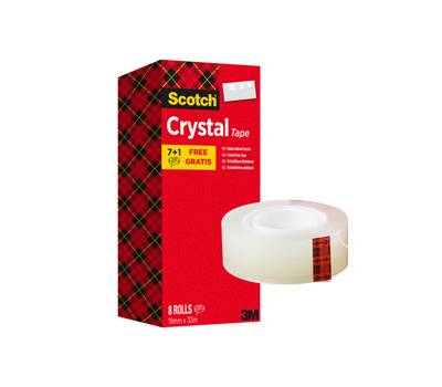 Nastro adesivo Crystal 600,19 mm x 33 mt Value Pack 8 rotoli - 9387