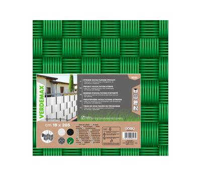Striscia di occultazione privacy 19 x 205 cm PVC verde - 8342