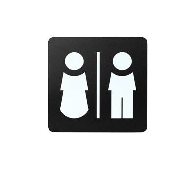 Pittogramma adesivo - toilette uomo-donna - 16 x 16 cm - PVC - nero-bianco - Stilcasa - PR3-UD - 8033630015207 - DMwebShop