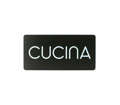 Pittogramma adesivo - Cucina - 32,5 x 16 cm - PVC - nero-bianco - Stilcasa - PR24-CU - 8033630015429 - DMwebShop