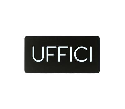 Pittogramma adesivo - Uffici - 32,5 x 16 cm - PVC - nero-bianco - Stilcasa - PR25-UF - 8033630015436 - DMwebShop