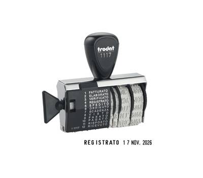 Timbro Datario + Polinomio 1117-DB11 - manuale - 4 mm - Trodat - 78760. - 9008056787600 - DMwebShop