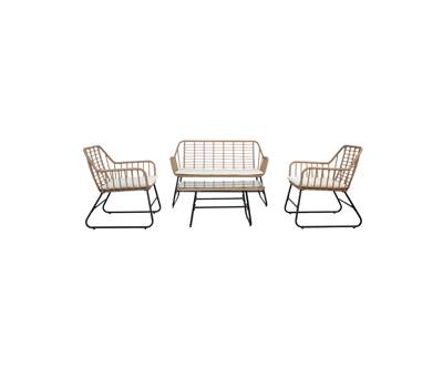 Salotto Cebu - polyrattan naturale - set 4 elementi - Garden Friend - S2251001 - 8023755058203 - DMwebShop