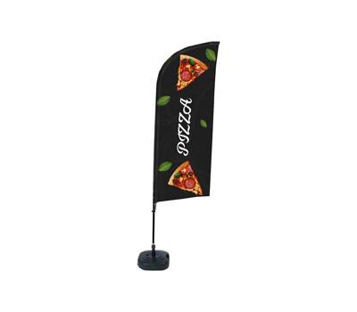 Bandiera a vela PIZZA - con base riempibile - 89 x 240 cm - Studio T - BFAW310-WT21-I136ECO - DMwebShop Bandiera a vela PIZZA - con base riempibile - 89 x 240 cm - Studio T - BFAW310-WT21-I136ECO - DMwebShop