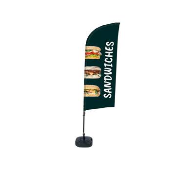Bandiera a vela SANDWICH - con base riempibile - 89 x 240 cm - Studio T - BFAW310-WT21-I70ECO - DMwebShop Bandiera a vela SANDWICH - con base riempibile - 89 x 240 cm - Studio T - BFAW310-WT21-I70ECO - DMwebShop