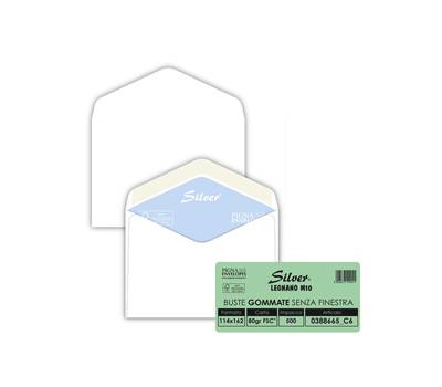 Busta Busta Silver FSC - senza finestra - gommata - 11,4 x 16,2 cm - 80 gr - bianco - conf. 500 pezzi - Pigna - 0388665C6 - 8006873109941 - DMwebShop