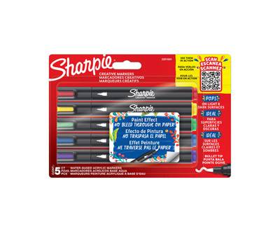 Marcatore acrilico - punta tonda - colori assortiti - conf. 5 pezzi - Sharpie - 2201069 - 3026982010698 - DMwebShop