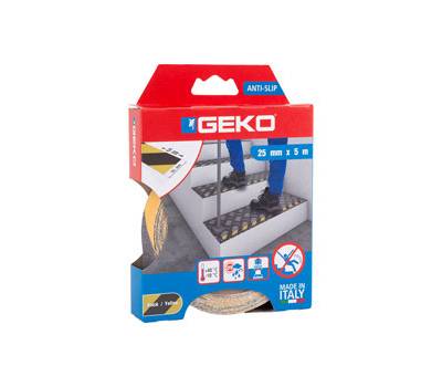 Nastro adesivo antiscivolo Antislip - 2,5 cm x 5 mt - giallo-nero - Geko - 220/55 - 8014846519833 - DMwebShop