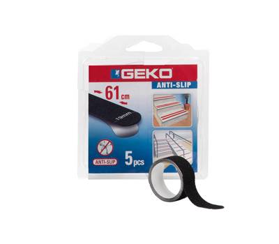 Striscia adesiva antiscivolo Antislip - 1,9 x 61 cm - nero - conf. 5 pezzi - Geko - 220/51 - 8014846519611 - DMwebShop Striscia adesiva antiscivolo Antislip - 1,9 x 61 cm - nero - conf. 5 pezzi - Geko - 220/51 - 8014846519611 - DMwebShop