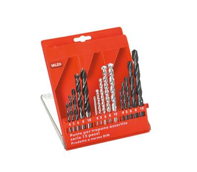 Punte per metallo HSS - misure assortite - conf. 15 pezzi - Valex - 1461176 - 8004878600401 - DMwebShop