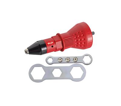 Rivettatrice per avvitatori - con 4 teste intercambiabili - Valex - 1460939 - 8004878701757 - DMwebShop