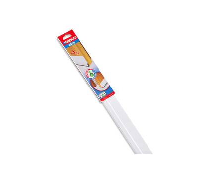 Paraspifferi per porte door - con spazzola fissa e feltro - 100 cm - pvc flessibile - bianco - Geko - 1500/12 - 8014846100314 - DMwebShop