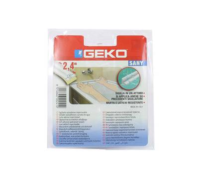 Sigillante adesivo SANY - per doccia e lavabi - 4 cm x 2,4 mt - bianco - Geko - 450/40 - 8014846002410 - DMwebShop
