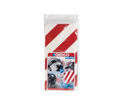 Pannello antiurto adesivo Box - 24 x 50 cm - bianco-rosso - conf. 2 pezzi - Geko - 1810/05 - 8014846001048 - DMwebShop