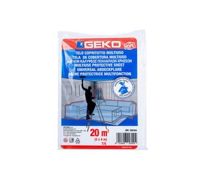 Telo copritutto - 4 x 5 mt - 20 mq - 95-105 gr - HDPE - trasparente - Geko - 100/324 - 8014846003004 - DMwebShop